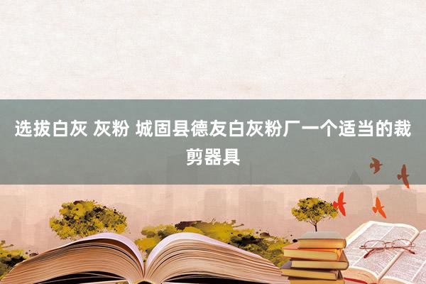 选拔白灰 灰粉 城固县德友白灰粉厂一个适当的裁剪器具